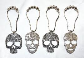 Capture exactly the mood you're going for with one of these lovely, cascading accents in white, tan, blue, and many more colors. Sugar Skull Shower Curtain Hooks Creepbay