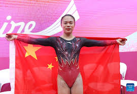 China's Zhang Qingying wins balance beam title at Artistic ...