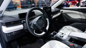 There are also many slick features that include customizable ambient interior lighting, heated front seats, a heated steering wheel, wireless charging, a panoramic sunroof, and more. 2021 Ford Mustang Mach E First Ride An Electrifying Start