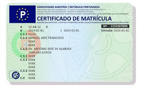 Il n'y a aucune condition d'âge pour être titulaire d'une cni. Carte Grise Portugaise Format Carte De Credit Portugal En Francais