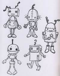 Robots Robots Dibujo Ilustracion De Robot Dibujos Garabateados
