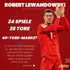 Robert lewandowski statistics played in bayern munich. Knackt Lewandowski Die 40 Tore Marke Ein Blick Auf Die Bilanz Und In Die Glaskugel