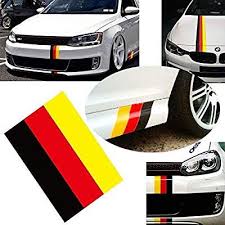 Amazon Com Ijdmtoy 10 Inch Germany Flag Color Stripe Decal Sticker For Euro Car Audi Bmw Mini Mercedes Porsche Volkswagen Volkswagen Germany Flag Car Stripes