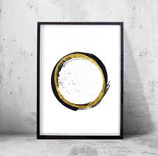 Abstract Black And Gold Wall Art Abstract Art Print Circle Watercolor Painting Black Gold Zen Minimalist Art Scandinavian Poster Prin Art Abstract Printable Wall Art