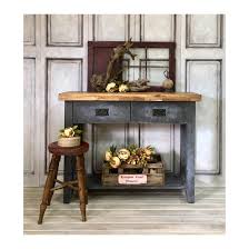 Hand Painted Grey Console Table Two Drawer Small Kitchen Isle Etsy In 2020 Gray Console Table Wood Table Upcycled Furniture