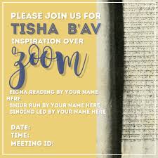 Check spelling or type a new query. Copy Of Zoom Tisha B Av Postermywall