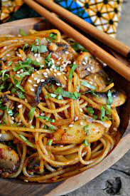 Button Mushroom And Karafuu Spaghetti Kenyan Food African Food West African Food
