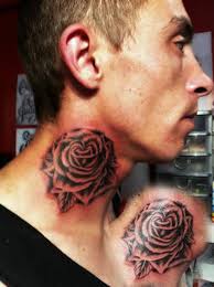 Neck Tattoo Black Rose By Calebslabzzzgraham On Deviantart Tatueringsideer Tatuering