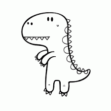 Une planche modèle pour dessiner des dino avec les. Schattige Tekeningen Dino Coloring And Drawing