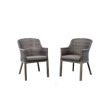Check spelling or type a new query. Hampton Bay Crown View Wicker Outdoor Patio Dining Chair With Grey Seat Pads 2 Pack The Home Depot Canada