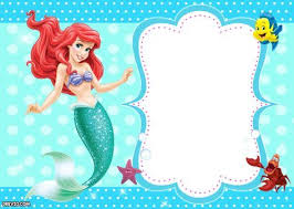 Updated Free Printable Ariel The Little Mermaid Invitation Template Drevio Mermaid Party Invitations Little Mermaid Invitations Mermaid Birthday Party Invitations