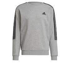 Loungewear adidas cropped long sleeve sweater. Adidas Essentials Fleece Cut 3 Stripes Sweatshirt