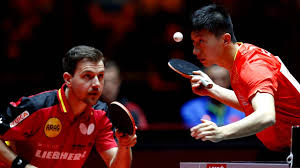 Ma long (chinesisch 馬龍 / 马龙, pinyin mǎ lóng; Boll Gewinnt Im Doppel Mit Ma Long Bei Tischtennis Wm