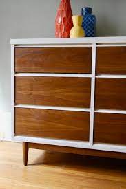 This beautiful dresser was refinished in very navy by bher in satin finish. Clean And Simple Can Be Beautiful White And Walnut Mid Century Dresser A Simpler Design A Hub For All Things Creative Stylist Photography Graphic Design Home Decor
