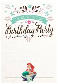 Birthday Party Invitations Online Free Printable Little Mermaid Birthday Party Invitation Free Birthday Invitation Templates Little Mermaid Invitations Mermaid Birthday Party Invitations
