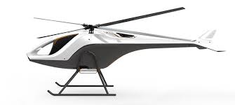 The rear rotor is set on a rectangular 'fin' and is higher than the front rotor. Aid H85 Uav Helicopter Aidrones Gmbh Professional Drone Systems