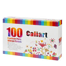 Caliart Fineliner Color Pens Set 100 Colors Fine Line