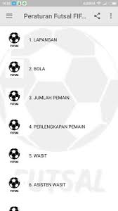 Selama permainan berlangsung, pemain dianjurkan mengenakan kaos yang bernomor, celana pendek, kaos kaki, pelindung lutut, dan alas kaki bersol. Peraturan Futsal Terbaru For Android Apk Download