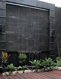 Desain Air Terjun Dinding Rumah Minimalis Taman Air Halaman Belakang Kecil Taman