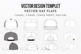Hat Template Bundle Pack Vector Design Hat Vector Design