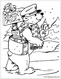 Nov 04, 2021 · christmas is the most wonderful time of the year and these free coloring pages will surely get your child into the holiday spirit. Bear Postman Delivering Letters To North Pole Coloring Pages Nature Seasons Coloring Pages Coloring Pages For Kids And Adults