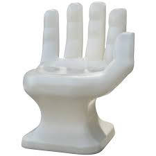 Pop Art Oversized Hand White Hard Plastic Chair 1970s For Sale At 1stdibs Plastic Chair White Plastic Chairs Garden Furniture Sale
