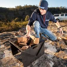 These portable fire pits sit low to the ground. Portable Steel Fire Pit Easy Setup Use Anywhere 4wd Supacentre