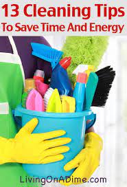 13 Cleaning Tips To Save Time And Energy Cleaning Hacks House Cleaning Services Cleaning Household