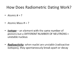Radiometric dating is the technique of using isotopic ratios of common elements to determine the age (approximate) of materials associated with the element, such as trees, rock strata, fossils, human artifacts and the like. Relative Time Ppt Download