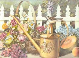 White Picket Fence In Wildflower Garden Sale 8 95 Wallpaper Border 555 Peach Wallpaper Wallpaper Border Wallpaper