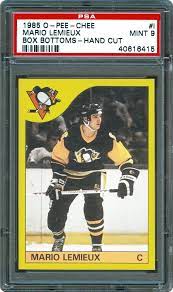 Lemieux had to deal with his share of adversity during his career, which included a few nagging injuries. 1985 O Pee Chee Box Bottoms Hand Cut Mario Lemieux Psa Cardfacts