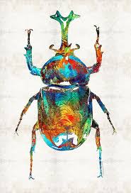 Colorful Beetle Art Scarab Beauty By Sharon Cummings By Sharon Cummings Beetle Art Bug Art Insect Art