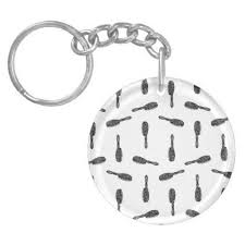 Vintage Hair Brush Pattern Antique Brush Art Keychain Keychain Hair Salon Art Vintage Hairstyles
