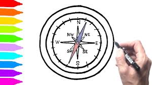 Draw this cute compass by following this drawing lesson. How To Draw Compass Learning Coloring Book With Colored Markers Youtube