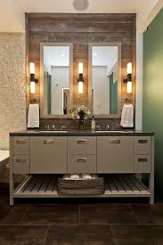 These light fixtures fit flat against the ceiling. 12 Beautiful Bathroom Lighting Ideas Beautiful Bathrooms Barn Bathroom Bathroom Design