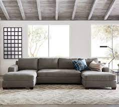 They're more than just a place to sit around in. Big Sur Square Arm Upholstered U Shaped Chaise Sectional Pottery Barn
