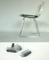 A Set Of Four Replacement Sled Glides For Bertoia Wire Side Chairs Diamond Chairs Dining Furniture Makeover Outdoor Dining Furniture Rustic Dining Furniture