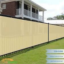 In height, fits perfectly for 8ft tall fence, visibility blockage: Beige 8 X 50 Ft Privacy Screen Fence Windscreen Mesh Shade Outdoor Yard Cover Ebay