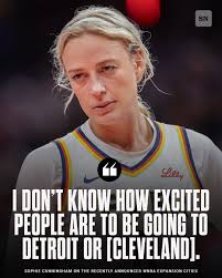 Indiana Fever guard Sophie Cunningham doesn't seem thrilled by the  locations of the new WNBA expansion teams 😬