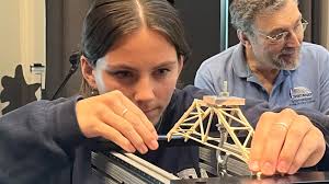 🌉 🏆 🌎 A pair of @bellinghamhighschool students competed in the 2025  International Bridge Building Contest in Chicago