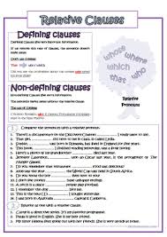 Relative Clauses Worksheet Free Esl Printable Worksheets Made By Teachers Relative Clauses Clause Learn English Grammar