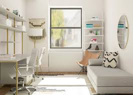 It almost makes perfect sense for an infrequently used guest room to work double duty as a home office. Simple Office Meets Guest Room Decorating Ideas Modsy Blog