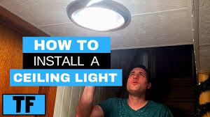 Led Ceiling Light Installation Flush Mount Project Source Fixture From Lowes Diy Youtube