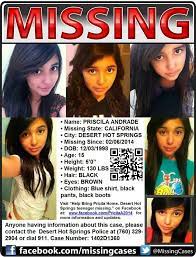 2 6 14 Priscila Andrade 15 Missing From Desert Hot Springs Ca Brown Outfit Eye Black Desert Hot Springs