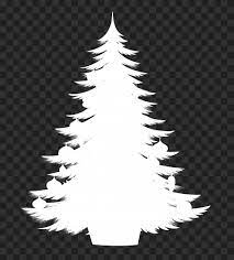 Hd Decorated Christmas Tree White Silhouette Png Christmas Tree Decorations Silhouette Png Art