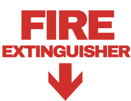 Free download, fire hose sign in a hurry? Fire Extinguisher Sign Arrow Down Pnglib Free Png Library