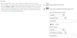 How To Filter A Sharepoint Date Column By Range Sharepoint