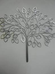 Metal Wall Art Silver Laurel Leaf Tree On Ebid United Kingdom Wire Wall Art Contemporary Metal Wall Art Metal Butterfly Wall Art