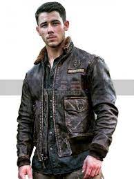 Pin On Nick Jonas Jumanji 2 Welcome To The Jungle Fur Collar Leather Jacket