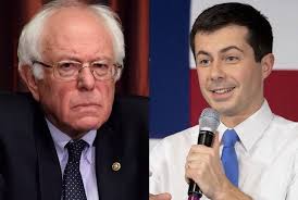 Image result for buttigieg and sanders